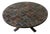 Round Slate Stone Mosaic Coffee Table with Sculptural Metal Base, 1970s For Sale