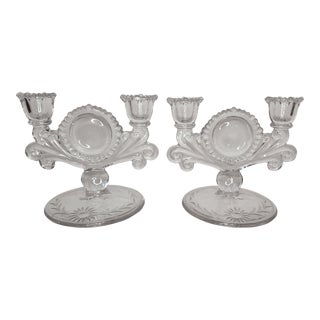 Early 20th Century Double Light Candlestick Holders Line #555 - a Pair For Sale