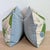 Transitional Christopher Farr Cloth Carnival Print Linen 14x20" Lumbars in Blue & Green With Blue Cord - Pair For Sale - Image 3 of 7