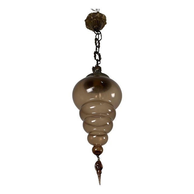 Venetian Murano Glass Pendant Lamp, 1940s For Sale