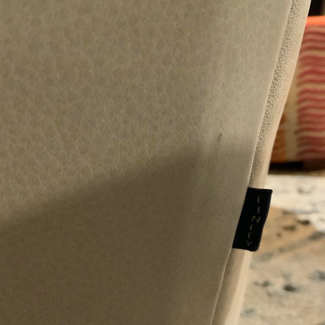 2010s David Linley Aston Chair in Cream Leather For Sale - Image 5 of 5