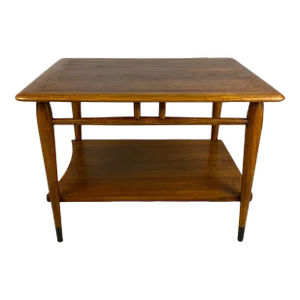 Scandinavian Style Wooden Coffee Table or End Table With Bottom Shelf