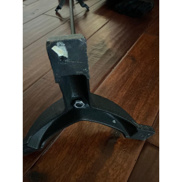 20th Century MCM Black & Brass Petite Fireplace Tool Set For Sale In Dallas - Image 6 of 7