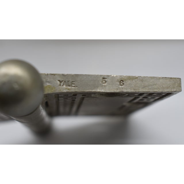 American 1900s Yale Silver Greek Key Hinges - a Pair For Sale - Image 3 of 3