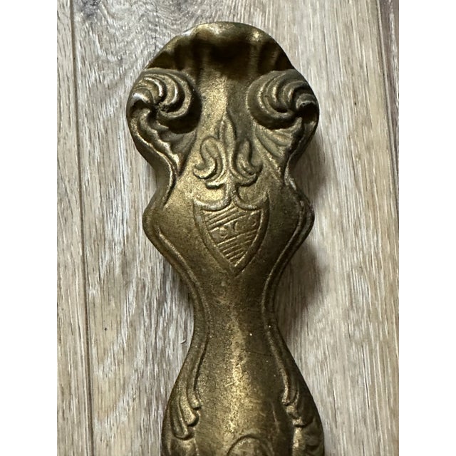 Vintage Mid 20th Century Gold Cast Metal Decorative Ladle Spoon For Sale - Image 12 of 12