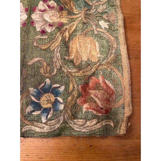 Italian Late 18th Century Early 19th Century Silk Embroidery Fabric For Sale - Image 3 of 18