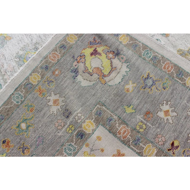 Keivan Woven Arts Turkish Oushak Rug in Gray Border 10'2 X 14' For Sale - Image 10 of 10