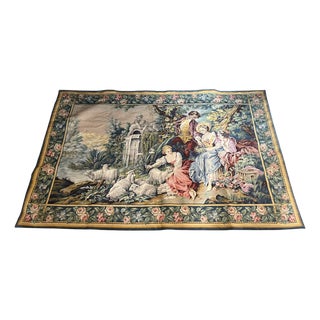 Romantic Tapestry in the style of Aubusson For Sale