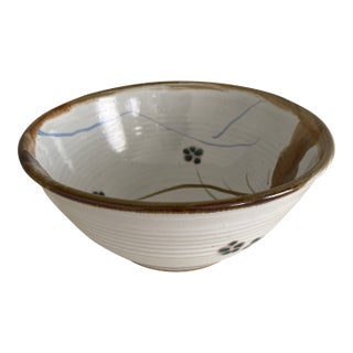 1980s Raku Style Studio Art Pottery Bowl by Evans For Sale