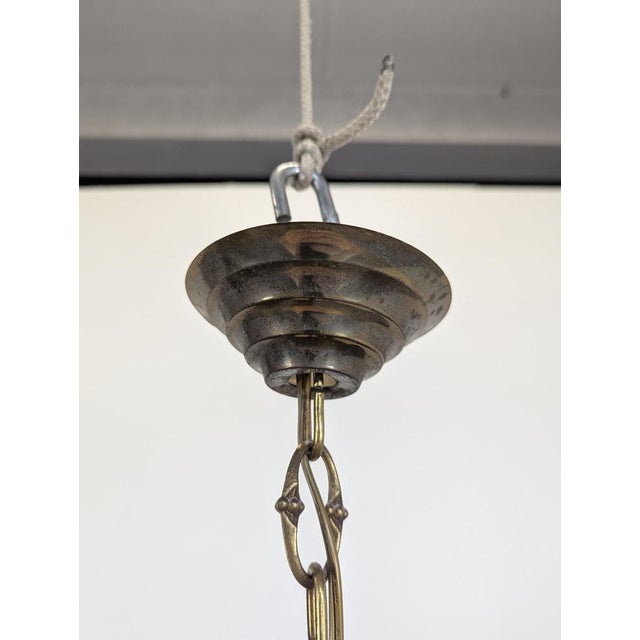 Vintage Crystal 6-Light Chandelier For Sale - Image 3 of 8