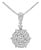 14K White Gold 1 1/5 Cttw Diamond Composite Cluster Pendant Necklace (F-G Color, VS2-SI1 Clarity) - 18" Inches For Sale