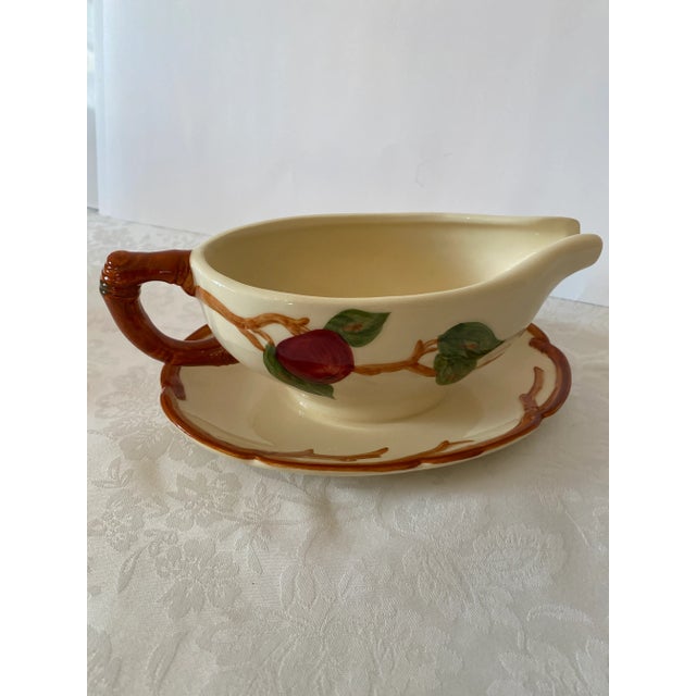 Franciscan Gravy Boat With Attached Plate Excellent Condition Vintage For Sale - Image 9 of 10