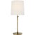 Modern Thomas O'Brien by Visual Comfort Signature Bryant Large Table Lamp in Hand-Rubbed Antique Brass with Linen Shade For Sale - Image 3 of 3