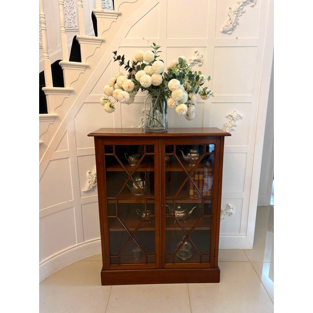 Antique Victorian Mahogany Glazed Bookcase, 1880 For Sale - Image 4 of 14