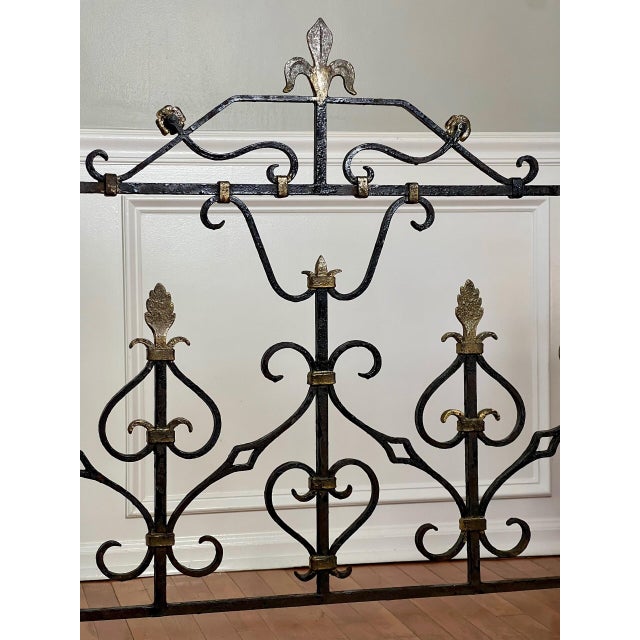 Large French Wrought Iron Chateau Landier Fireplace Screen, 1890s For Sale - Image 18 of 18