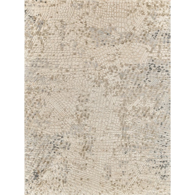 Exquisite Rugs Overture Handmade New Zealand Wool & Bamboo Silk Beige Rug-10'X14' For Sale