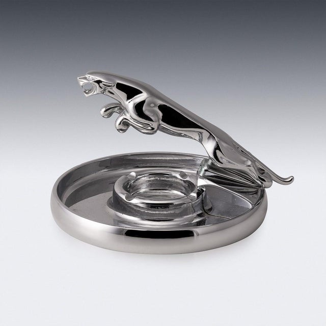 Mid-Century Modern Vintage Chrome Plated Jaguar Dealership Ashtray, 1960 For Sale - Image 3 of 15