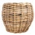 Artifacts Rattan Round Belly Planter with Black Plastic Insert, Natural, 13" For Sale - Image 4 of 9