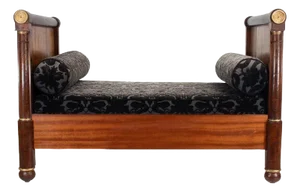 Mid-19th Century French Napoleon III Empire Daybed With Gilt Accents