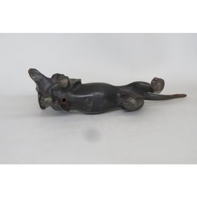 Brown Buxtehude Dachshund Metal Dog Standing Figurine 4703b For Sale - Image 8 of 11