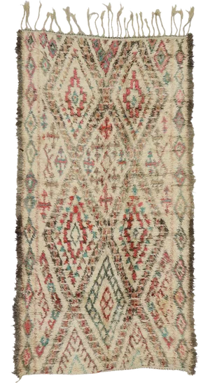 Vintage Berber Beni M'Guild Moroccan Rug - 05'09 X 10'11