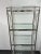 Campaign Vintage Chrome With Glass Shelving Campaign Style Etagere For Sale - Image 3 of 12