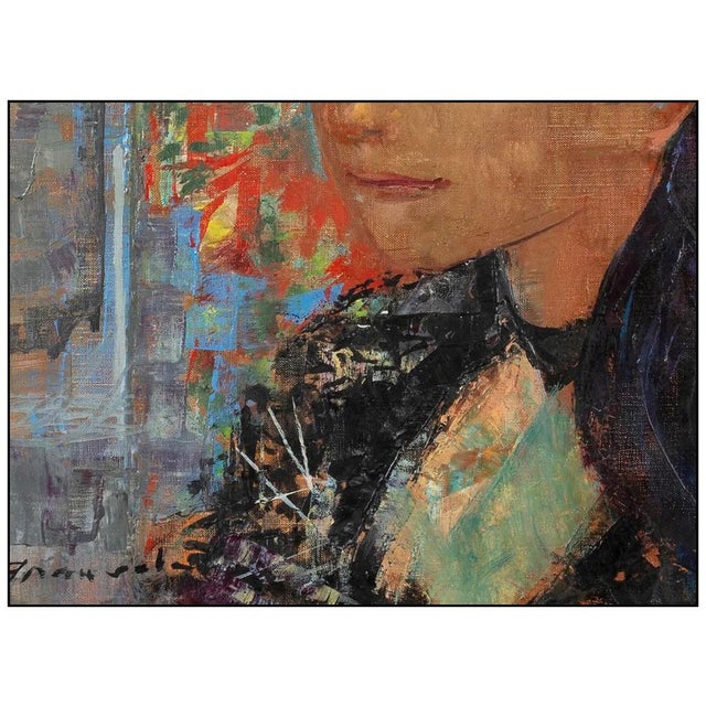Figurative 1960s Eleanor Oil Painting, Emilio Grau Sala For Sale - Image 3 of 5