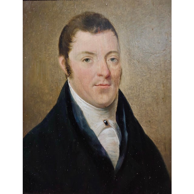 18th Century English School Oil Paintings Of Portraits Of Husband