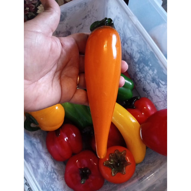 1980s 1980s Art Glass Multicolor Fruits & Vegetables- Set of 16 For Sale - Image 5 of 7