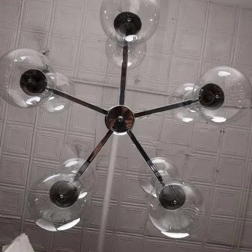Robert Sonneman Robert Sonneman Chrome Chandelier 1970s For Sale - Image 4 of 6