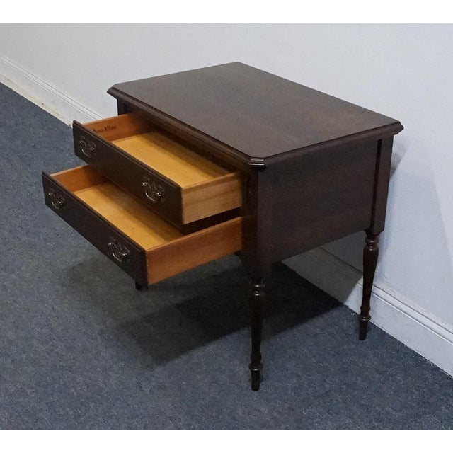 Ethan Allen Georgian Court Collection Solid Cherry Traditional Style 28" Nightstand 11-5206 For Sale In Kansas City - Image 6 of 13