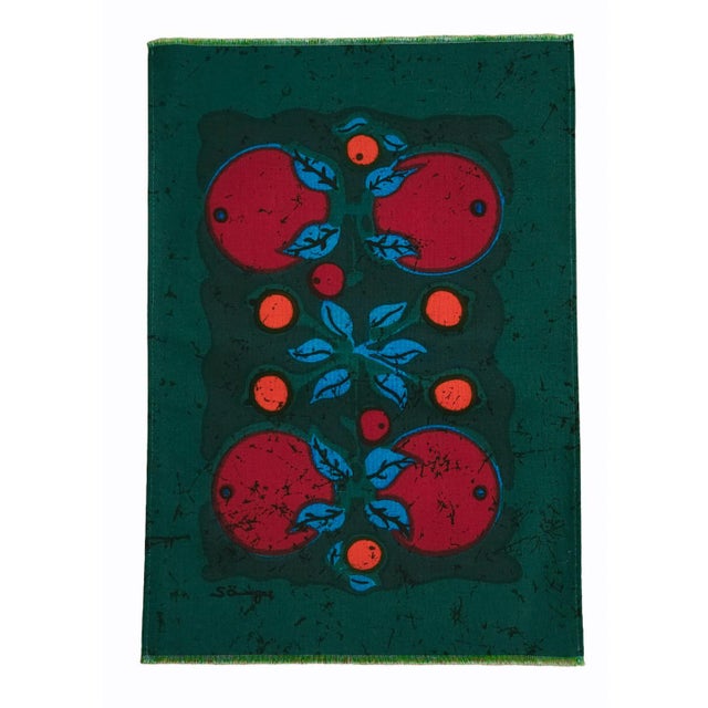1970s Mid-Century Modern German Pop Art Screen-Printed Wall Hanging by Traute Sänger, 1970s For Sale - Image 5 of 5