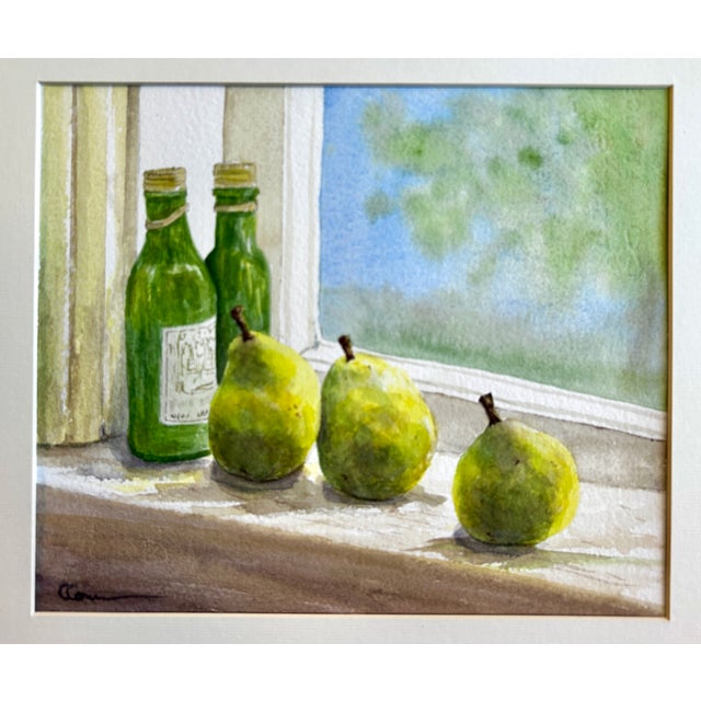 Not Yet Made - Made To Order Giclee Print “Tiny Bottles and Pears” Watercolor Painting For Sale - Image 5 of 12