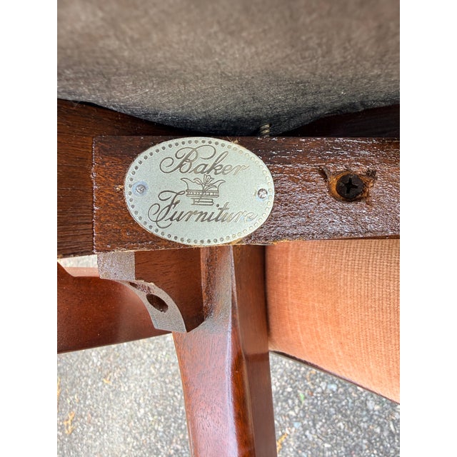 1920s Set of 6 Baker Furniture Historic Charleston Queen Anne Mahogany Dining Chairs For Sale In Boston - Image 6 of 7