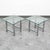 Chrome Mid Century Modern End Tables Chrome Glass Square Side Tables Vintage Pair MCM For Sale - Image 8 of 11