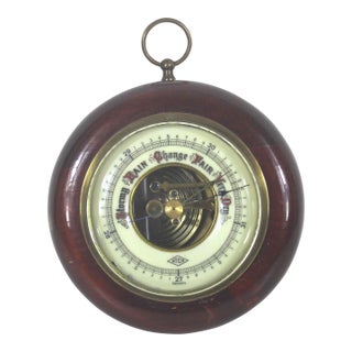 Vintage German Barometer for on the Wall For Sale