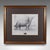 This is a vintage artist's proof sketch of the Highland Cow. An English, framed original illustration for British Post...