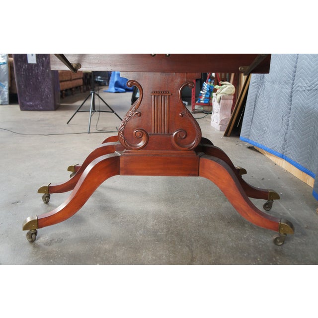 Union National Mid Century Duncan Phyfe Style Mahogany Drop Leaf Dining Table For Sale - Image 10 of 12