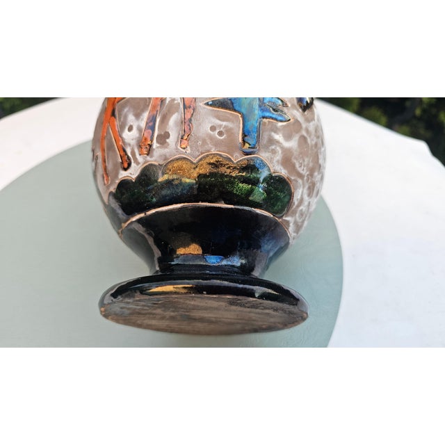 Ceramic Pitcher with Fish-Shaped Spout, Roe Deer and Forest Motif, 1960s For Sale - Image 8 of 14