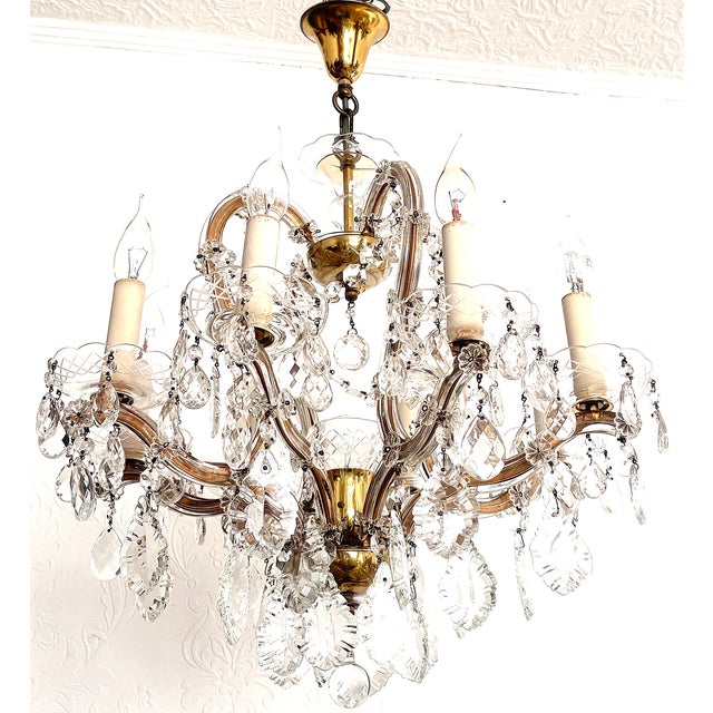 Vintage Italian Maria Theresa Chandelier, 1940s For Sale - Image 9 of 18