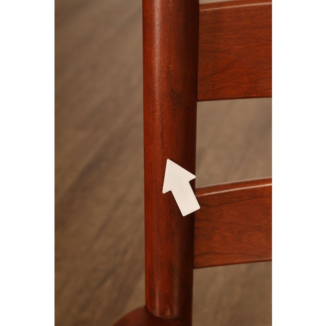 The Keystone Collection Set of Four Solid Cherry Ladder Back Dining Chairs For Sale - Image 16 of 18