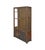 Asian Vintage Dark Brown Oriental Treasure Glass Doors Display Curio Stack Cabinet For Sale - Image 3 of 13
