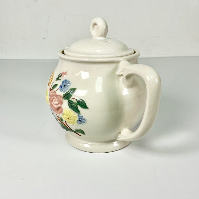 Ceramic 1940s Vintage Farmhouse Boho Chic Art Deco Porcelier Vitreous Tea Pot, 6 Cup Size. For Sale - Image 7 of 14