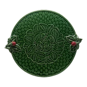 Bordallo Pinheiro Strawberries Cheese Tray, 14.5"
