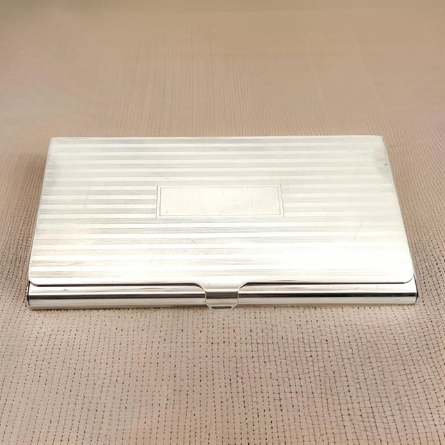 Late 20th Century Tiffany & Co Estate Business Card Holder Sterling Silver 58.1 Grams For Sale - Image 13 of 15
