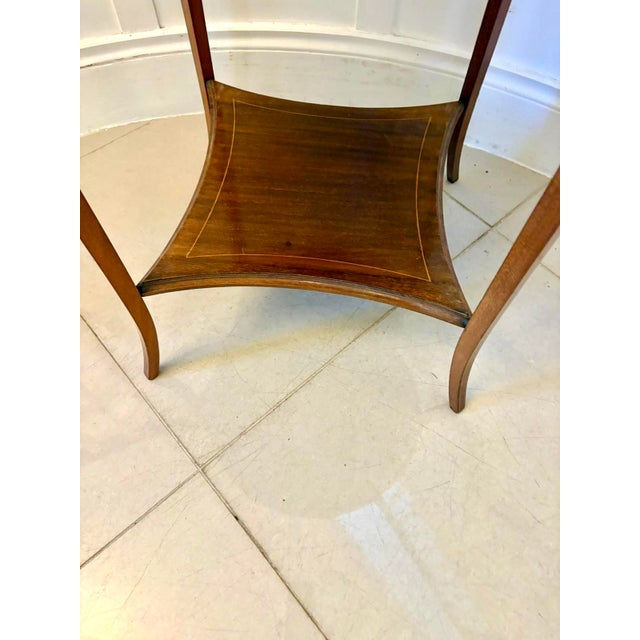 Wood Antique Edwardian Mahogany Lamp Table, 1900s For Sale - Image 7 of 9