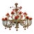 19th Century Murano Glass Rezzonico Style Chandelier with Red Roses For Sale - Image 15 of 15