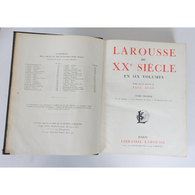 Larousse of the 20th century six volumes is both an encyclopedic reference work and a dictionary of the French language....