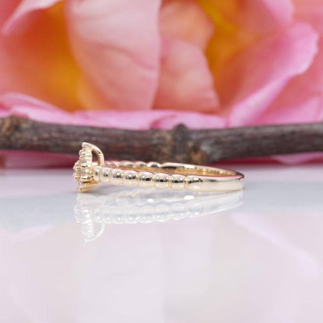 Earth Mined Diamond Band, Solid 14k Gold, Natural Diamond Stacking Band, Size 6.75 For Sale In Columbus - Image 6 of 9