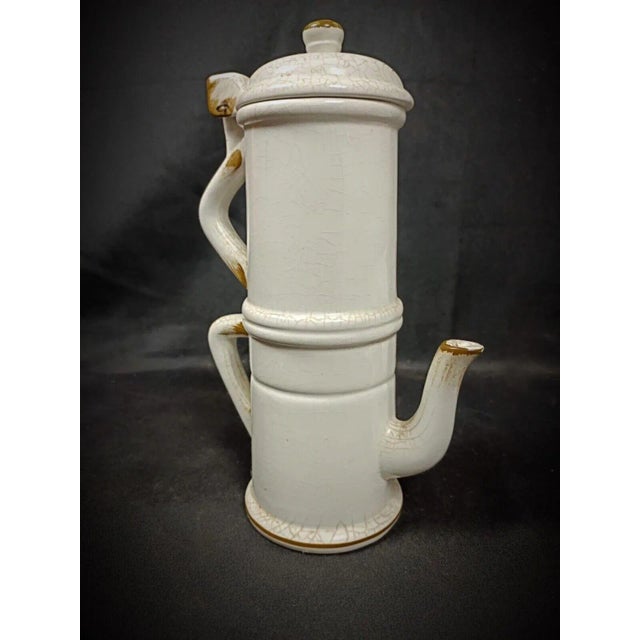 White Antique 20th Century Venetian-Style Decorative Ceramic Tea Pot For Sale - Image 8 of 9